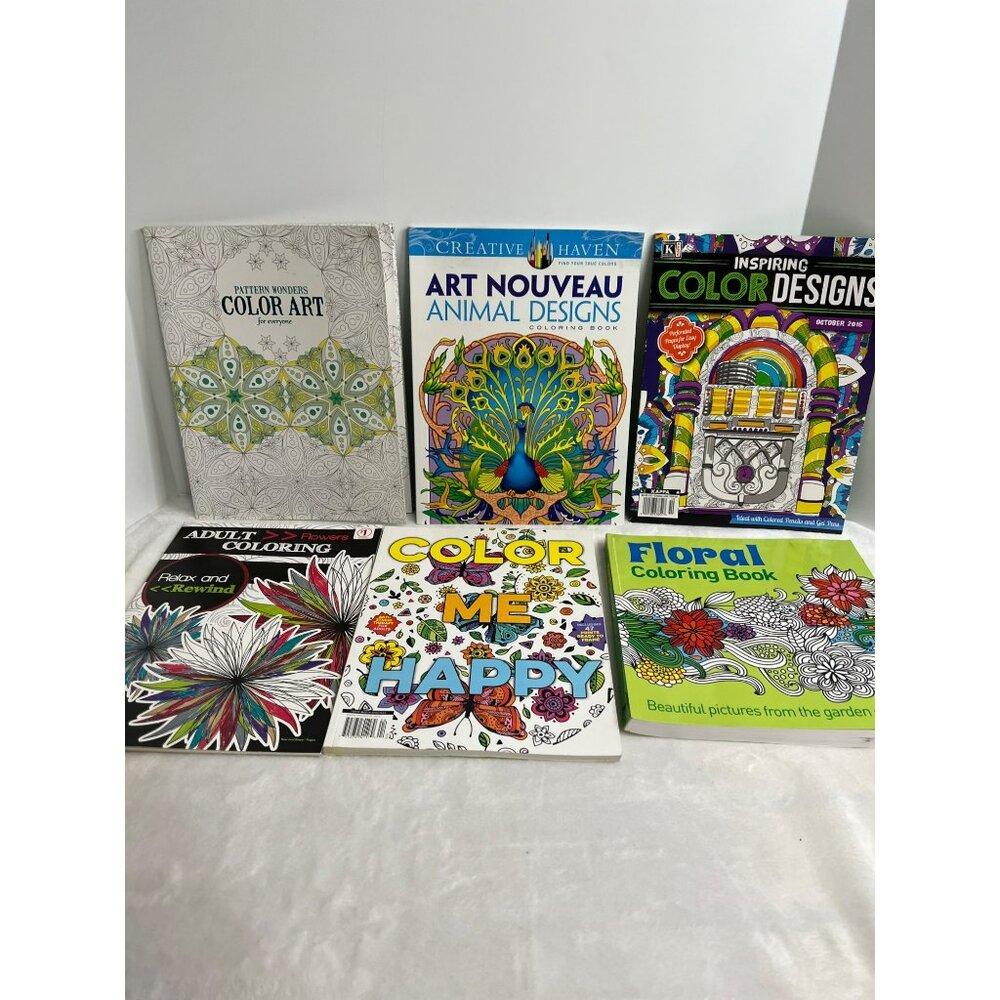 Adult Mandalas and Designs Coloring Books Set of 6